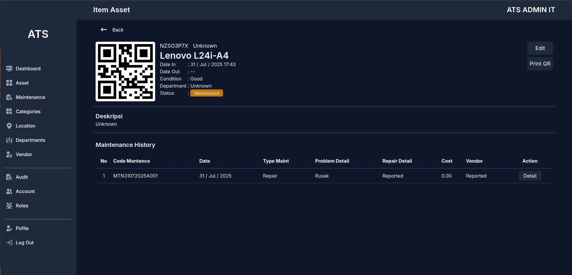 ATS Asset Tracking System