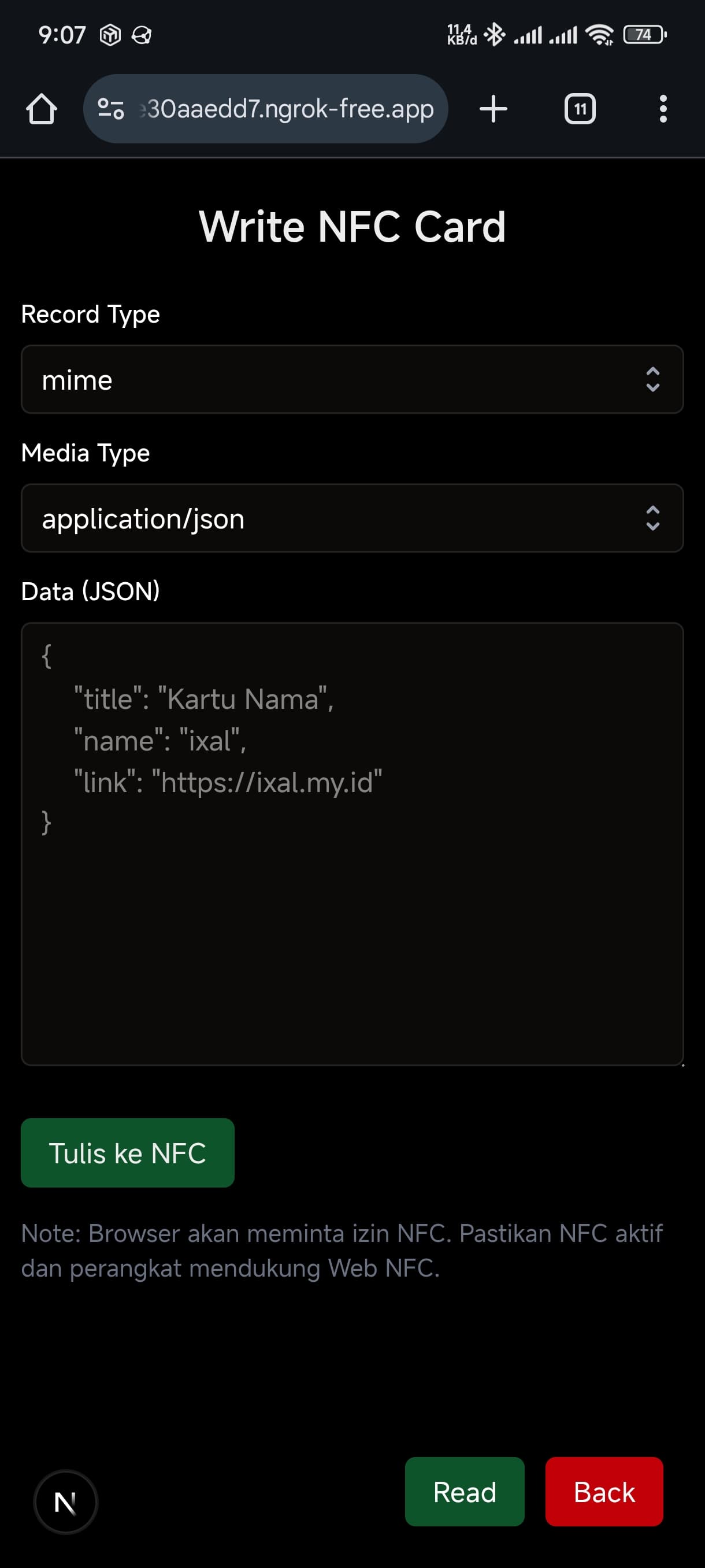 NFC Card Read & Write 4